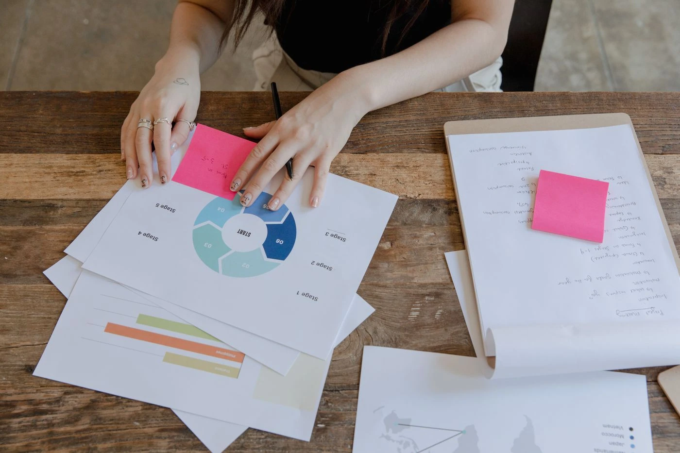 A Person Working on Documents · Free Stock Photo — illustrative context