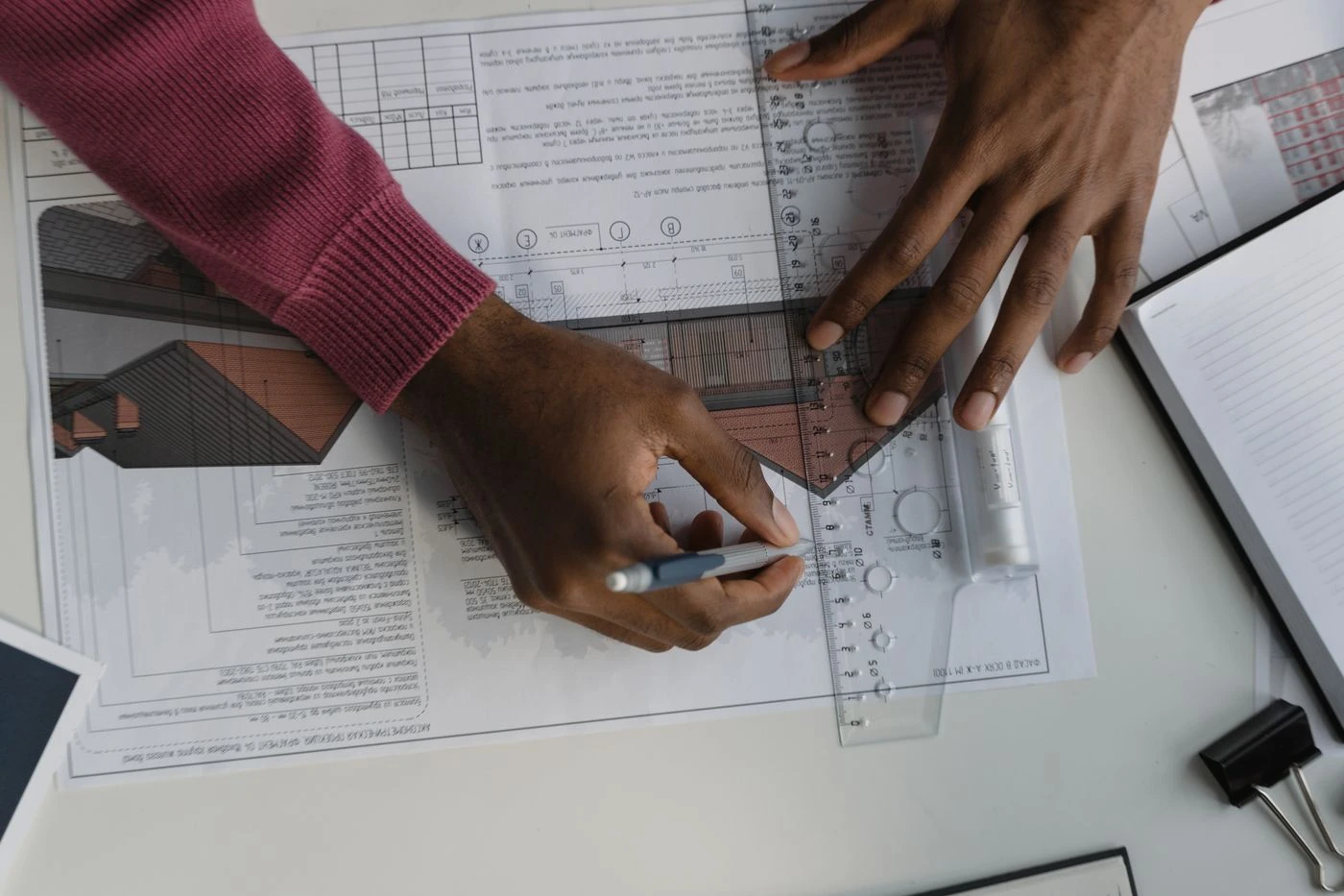 Technical drawing and project planning — illustrative context
