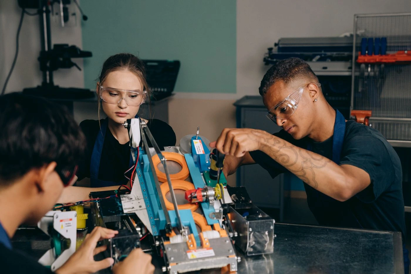 Workers with a Machine · Free Stock Photo — illustrative context