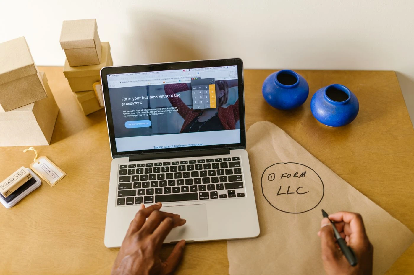 Planning a small online business — illustrative context