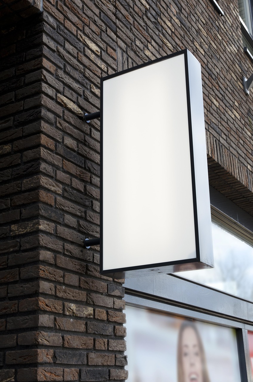 sign, window, wall, architecture, glass items, brick, building, design, light, outdoor, shop, store, signboard, blank, template, signboard, signboard, signboard, signboard, signboard