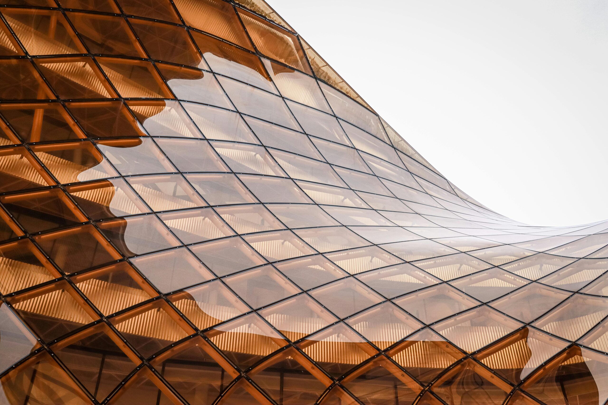 Dynamic architectural structure with a flowing design in Malmö, Sweden.